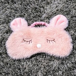 🐰 Cute Pink Bunny Sleeping Mask